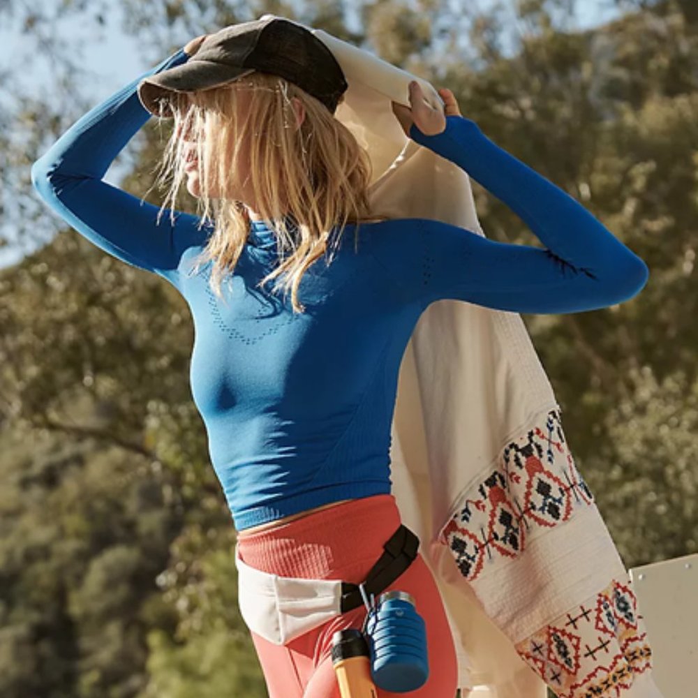 Free People Movement Good Karma High-Neck Layer Shirt